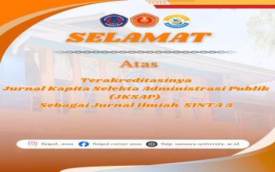 Jurnal Kapita Selekta Administrasi Publik (JKSAP) Resmi Terakreditasi SINTA 5